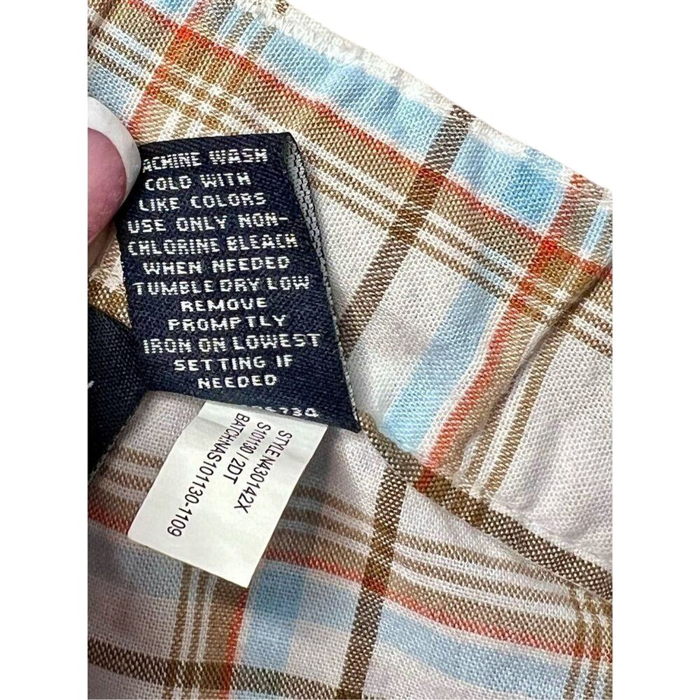 Nautica White Plaid Adjustable Waist Bermuda Shorts sz XL(7X) - Picture 4 of 10